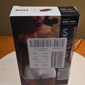 Boss Men's Cotton Stretch Boxer Briefs - White